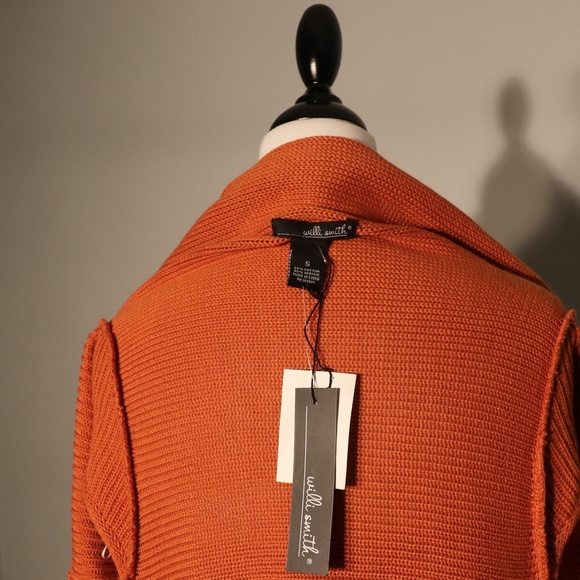 Willie Smith - Burnt Orange - Fringed Knitted Vest - Picture 6 of 6